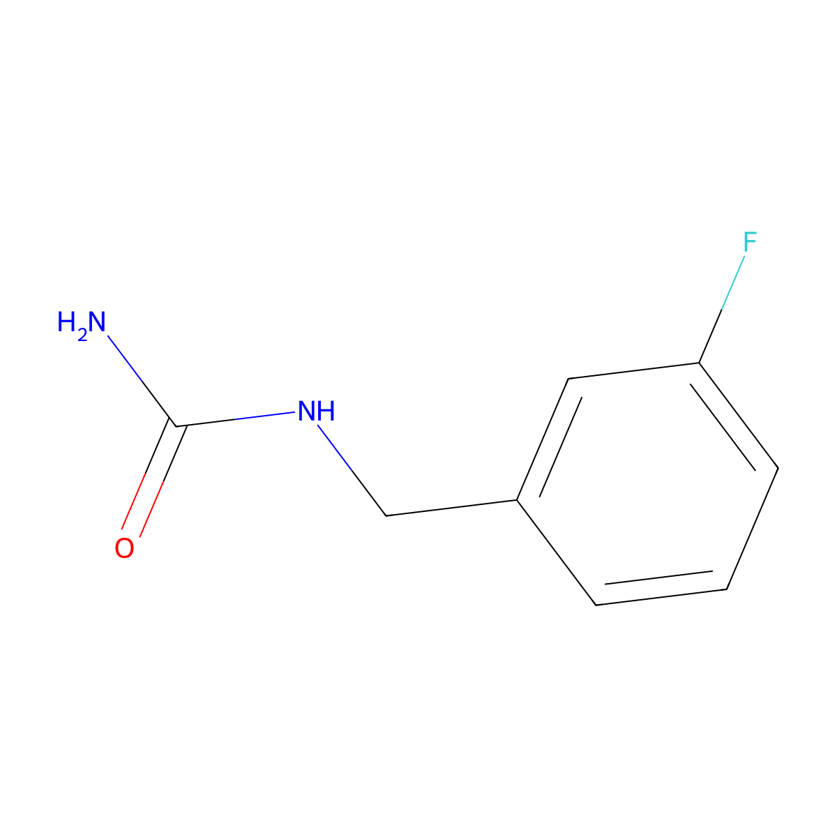 [(3-Fluorophenyl)methyl]urea molecular structure, CAS 1039852-38-4