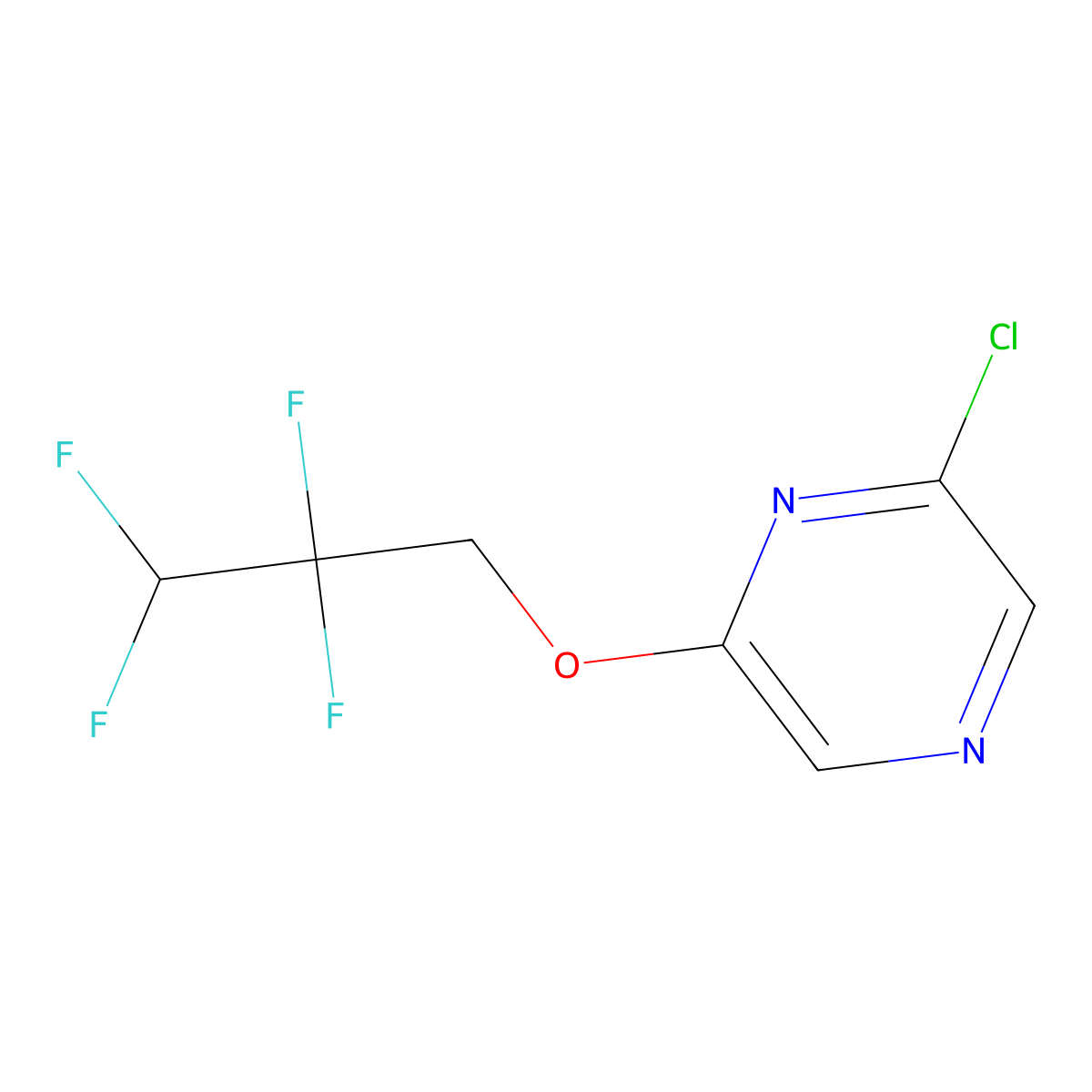 2-Chloro-6-(2,2,3,3-tetrafluoropropoxy)pyrazine molecular structure, CAS 1039858-65-5