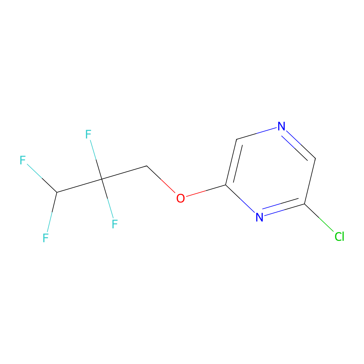 2-Chloro-6-(2,2,3,3-tetrafluoropropoxy)pyrazine molecular structure, CAS 1039858-65-5