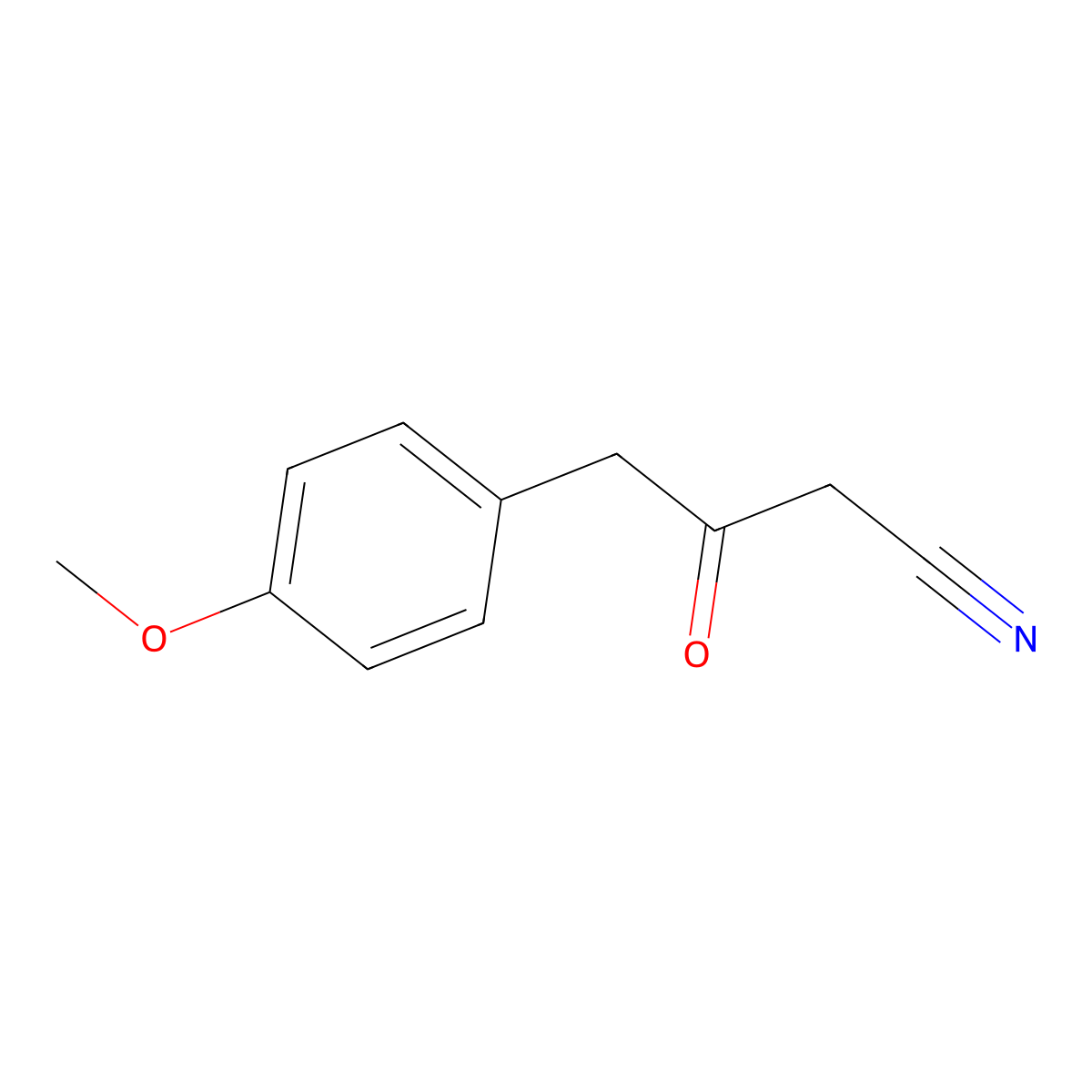 4-Methoxy-beta-oxo-benzenebutanenitrile molecular structure, CAS 103986-01-2