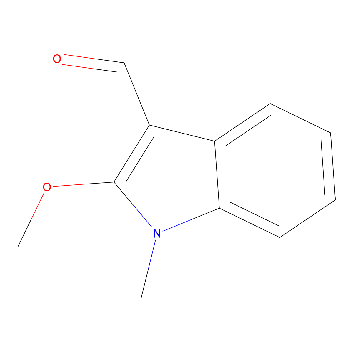 2-methoxy-1-methyl-1H-indole-3-carbaldehyde molecular structure, CAS 103986-04-5