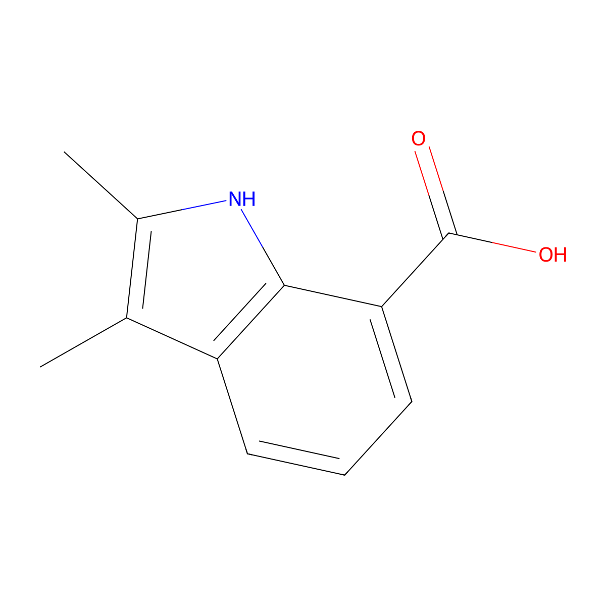 2,3-Dimethyl-7-indolecarboxylic acid molecular structure, CAS 103986-07-8