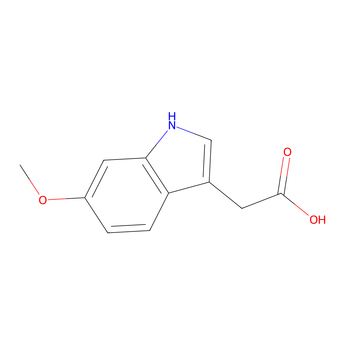 2-(6-methoxy-1H-indol-3-yl)acetic Acid molecular structure, CAS 103986-22-7