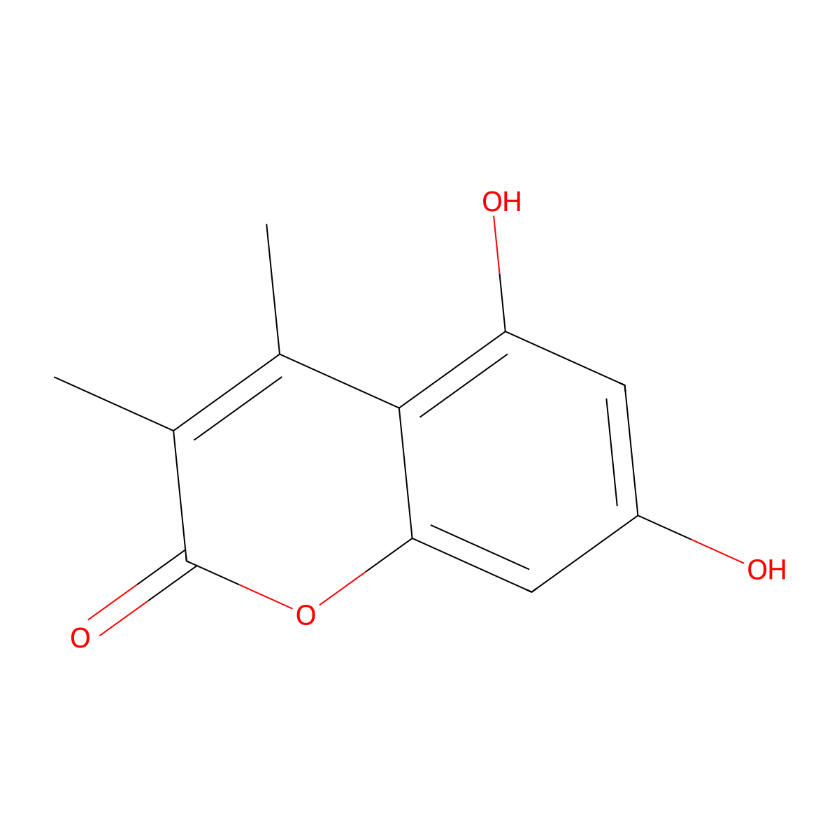 5,7-Dihydroxy-3,4-dimethylchromen-2-one molecular structure, CAS 103986-39-6