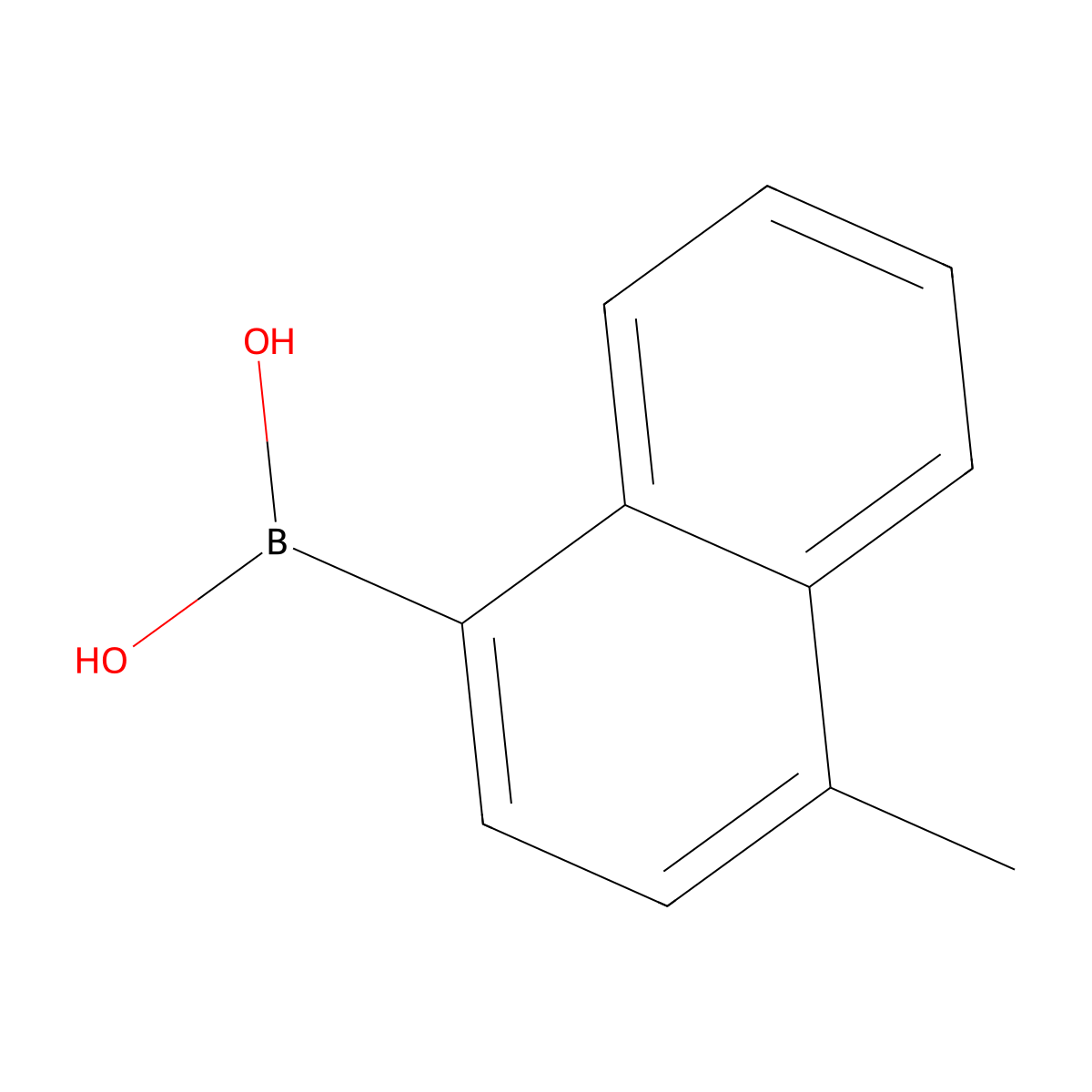 4-Methyl-1-naphthaleneboronic acid molecular structure, CAS 103986-53-4