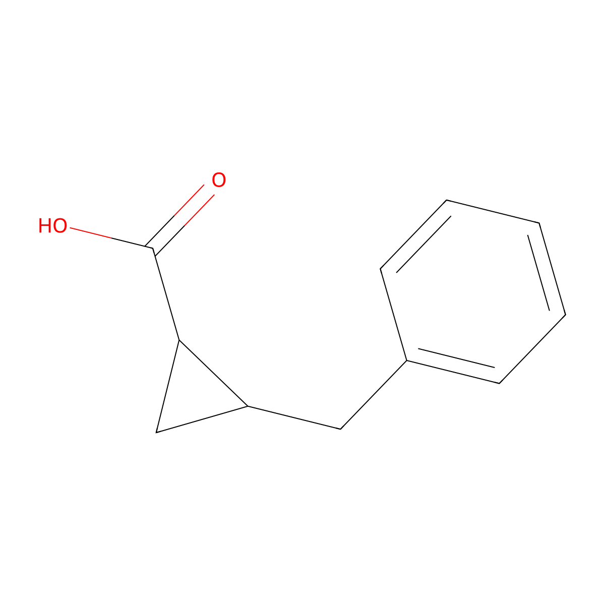 2-Benzylcyclopropane-1-carboxylic acid molecular structure, CAS 103986-55-6