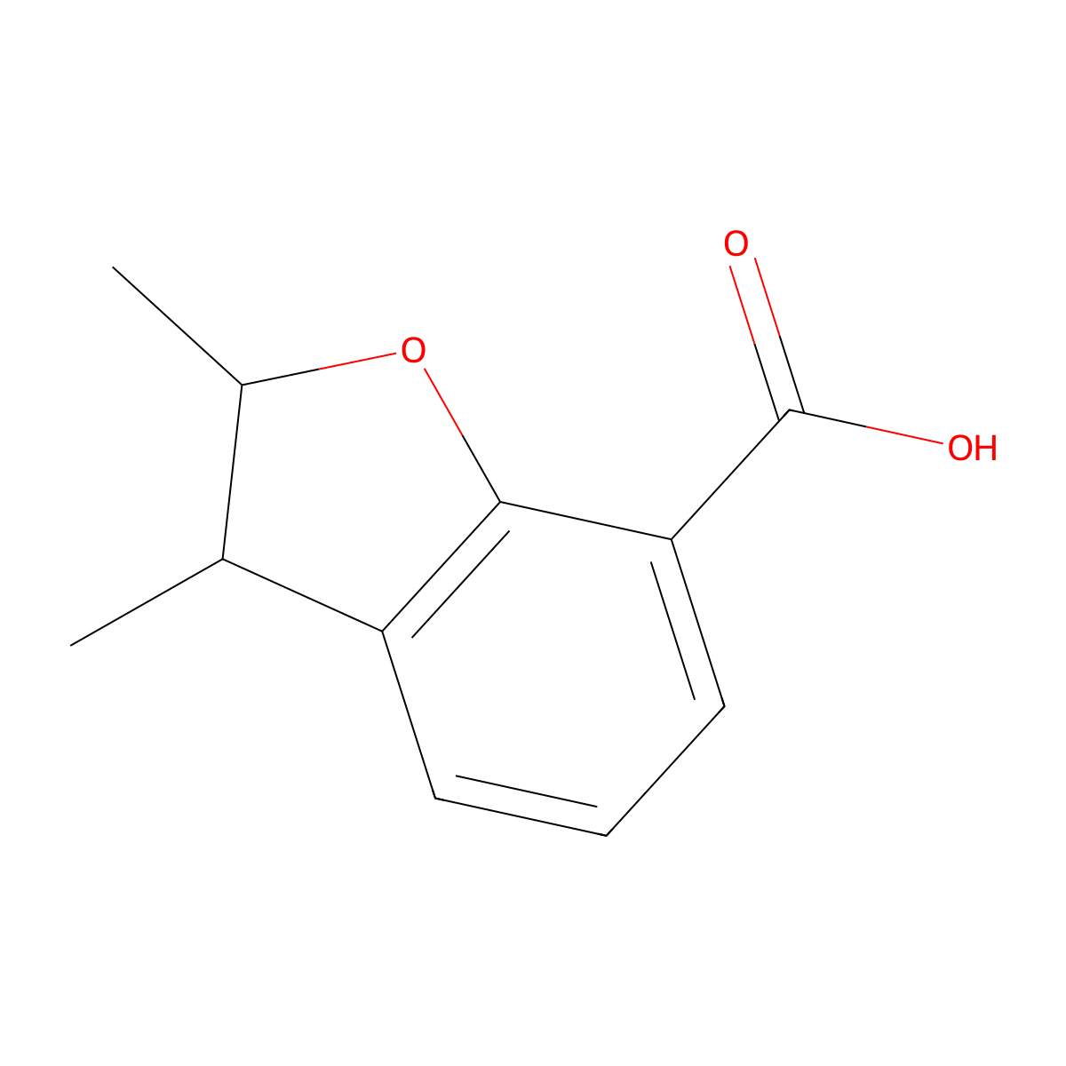 2,3-Dimethyl-2,3-dihydro-1-benzofuran-7-carboxylic acid molecular structure, CAS 103986-71-6