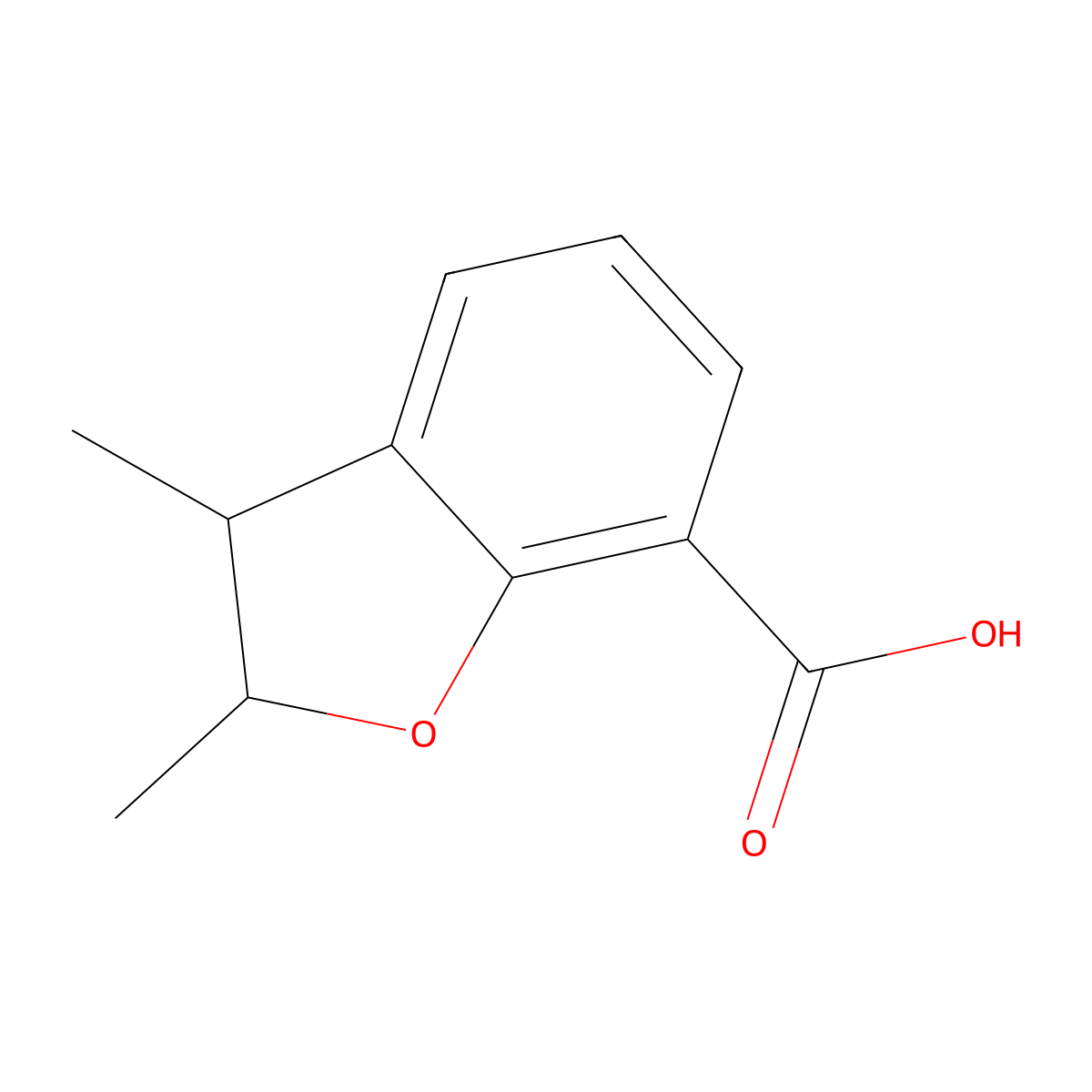 2,3-Dimethyl-2,3-dihydro-1-benzofuran-7-carboxylic acid molecular structure, CAS 103986-71-6