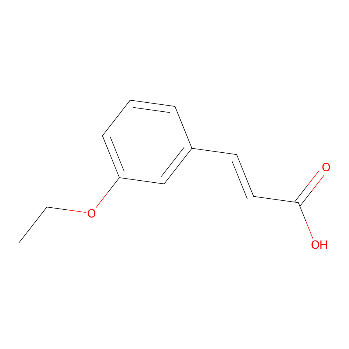 3-Ethoxycinnamic acid molecular structure, CAS 103986-73-8