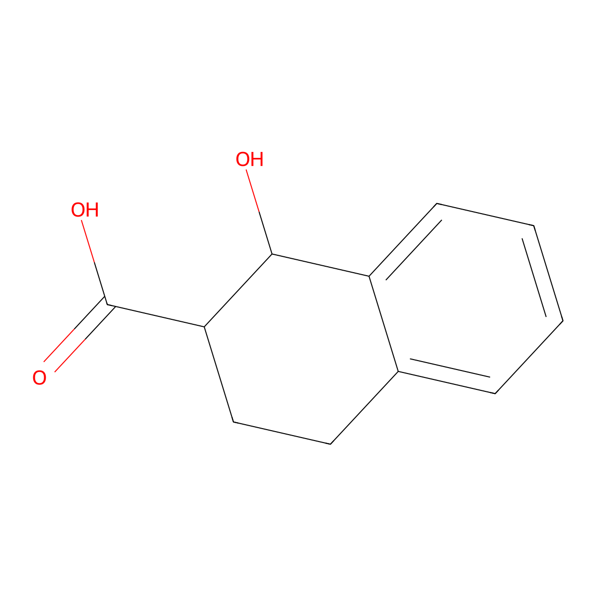 1-Hydroxy-1,2,3,4-tetrahydronaphthalene-2-carboxylic acid molecular structure, CAS 103986-79-4