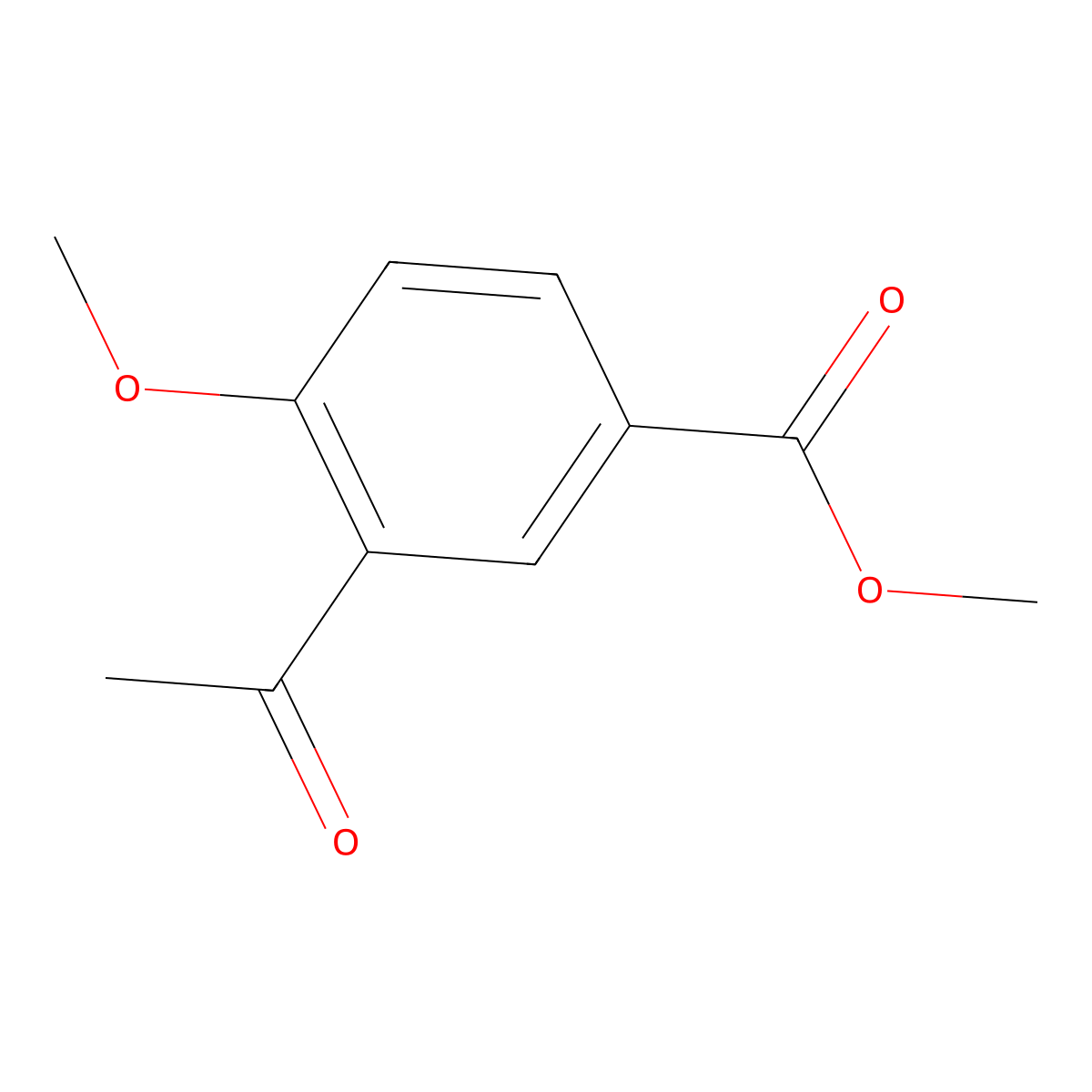 Methyl 3-acetyl-4-methoxybenzoate molecular structure, CAS 103986-82-9