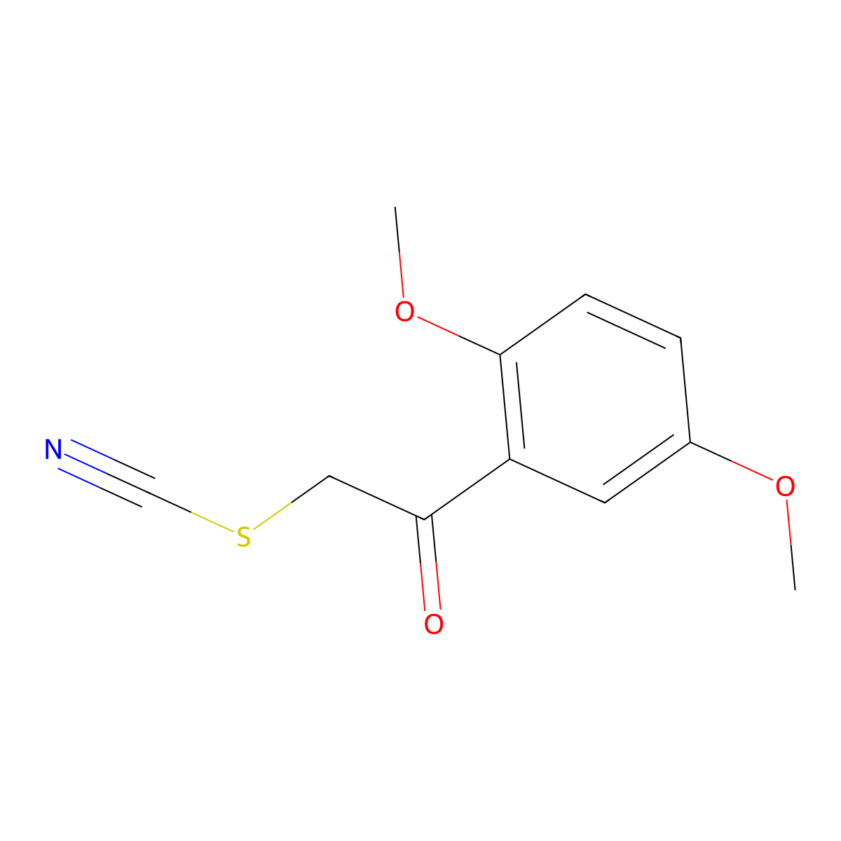 2,5-Dimethoxyphenacylthiocyanate molecular structure, CAS 103986-87-4