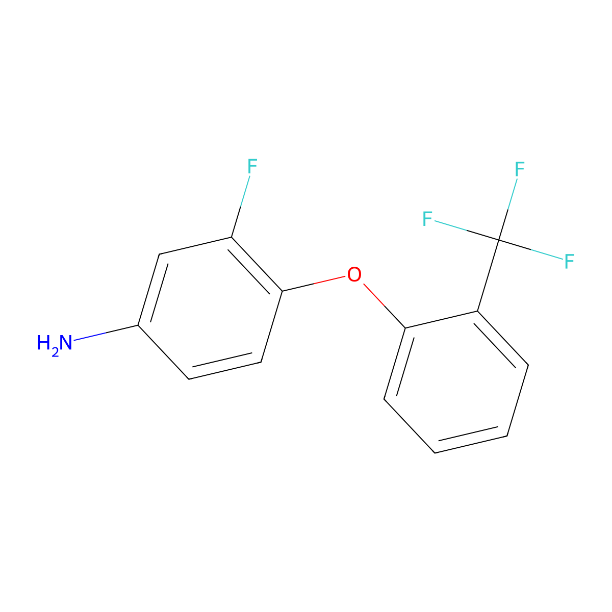 3-Fluoro-4-[2-(trifluoromethyl)phenoxy]aniline molecular structure, CAS 1039868-92-2