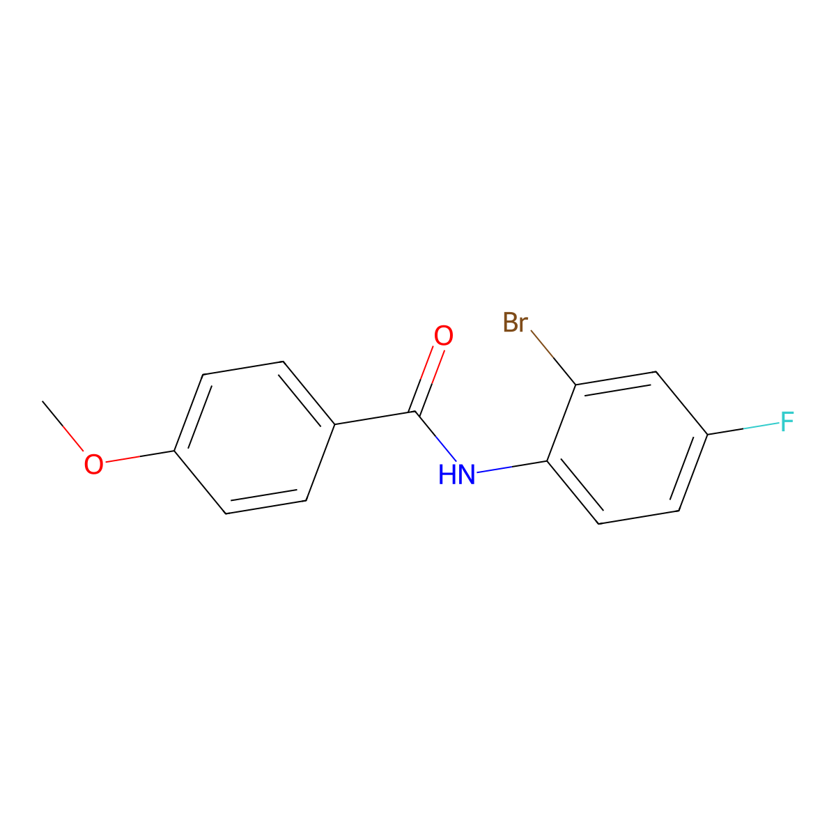 N-(2-bromo-4-fluorophenyl)-4-methoxybenzamide molecular structure, CAS 1039869-80-1