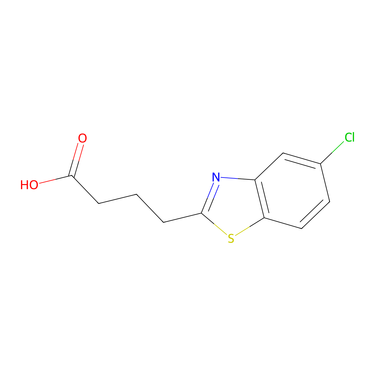 4-(5-Chloro-1,3-benzothiazol-2-yl)butanoic acid molecular structure, CAS 1039878-40-4