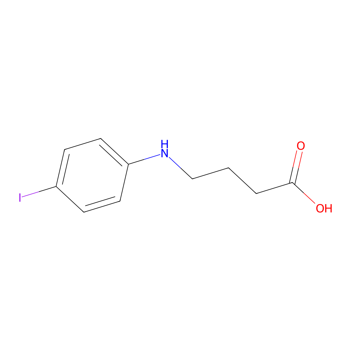 4-[(4-Iodophenyl)amino]butanoic acid molecular structure, CAS 1039879-15-6
