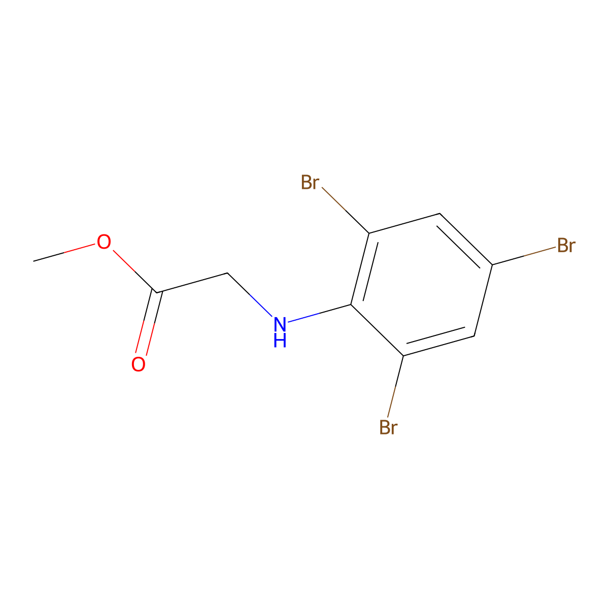 Methyl [(2,4,6-tribromophenyl)amino]acetate molecular structure, CAS 1039879-76-9