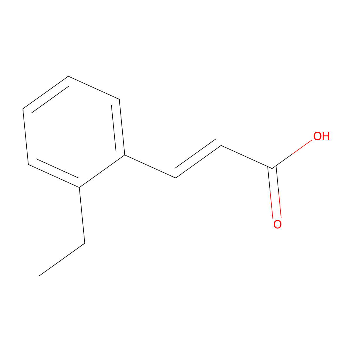 3-(2-Ethylphenyl)-2-propenoic acid molecular structure, CAS 103988-23-4