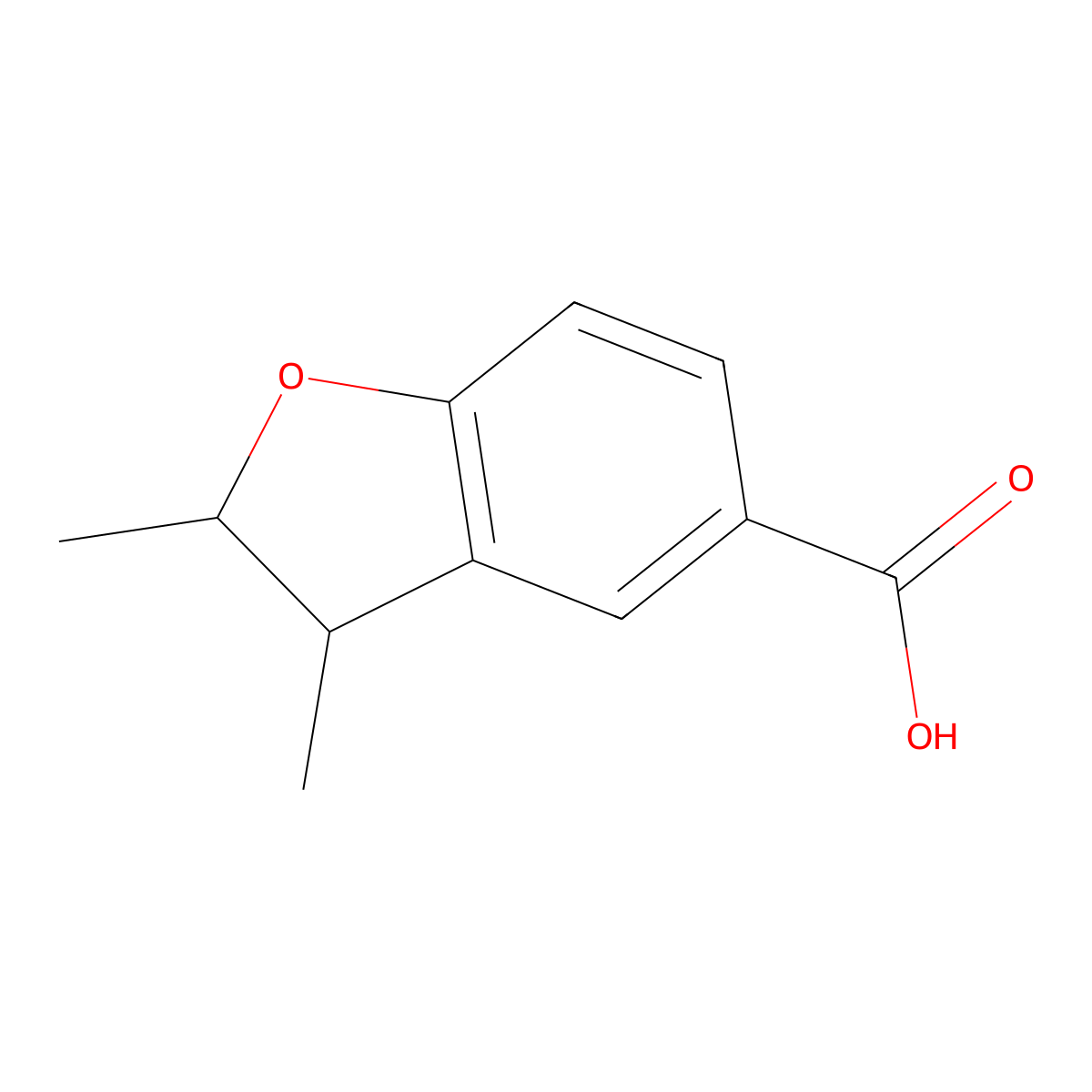 2,3-Dimethyl-2,3-dihydro-1-benzofuran-5-carboxylic acid molecular structure, CAS 103988-32-5