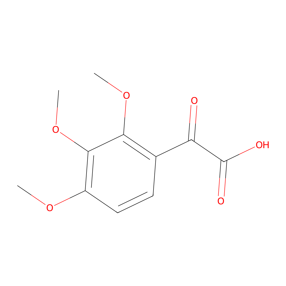 2-Oxo-2-(2,3,4-trimethoxyphenyl)acetic acid molecular structure, CAS 103988-63-2