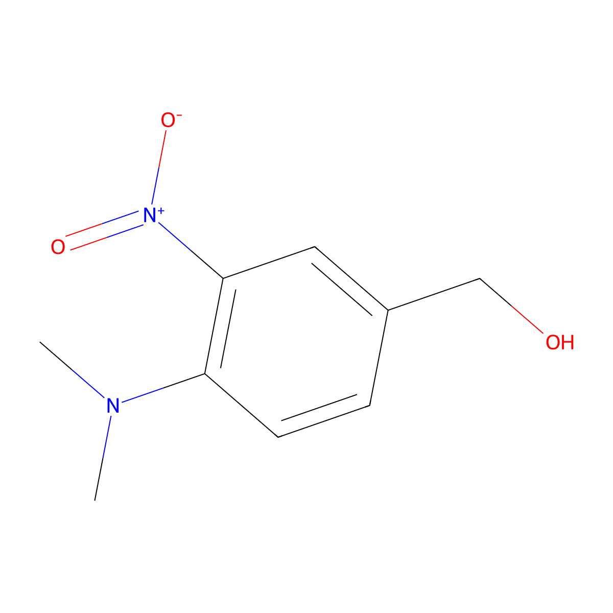 [4-(Dimethylamino)-3-nitrophenyl]methanol molecular structure, CAS 1039882-00-2
