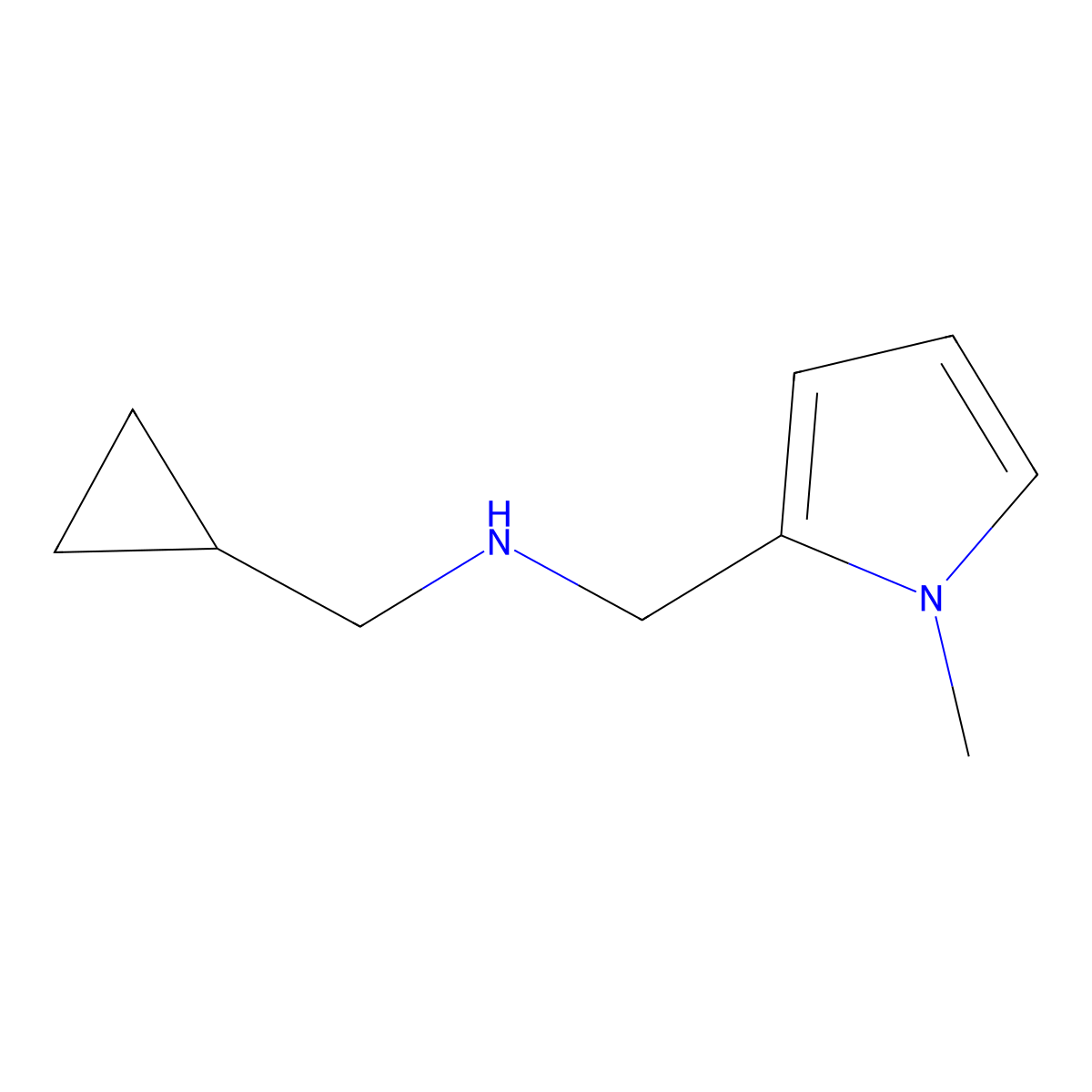(Cyclopropylmethyl)[(1-methyl-1H-pyrrol-2-yl)methyl]amine molecular structure, CAS 1039882-11-5