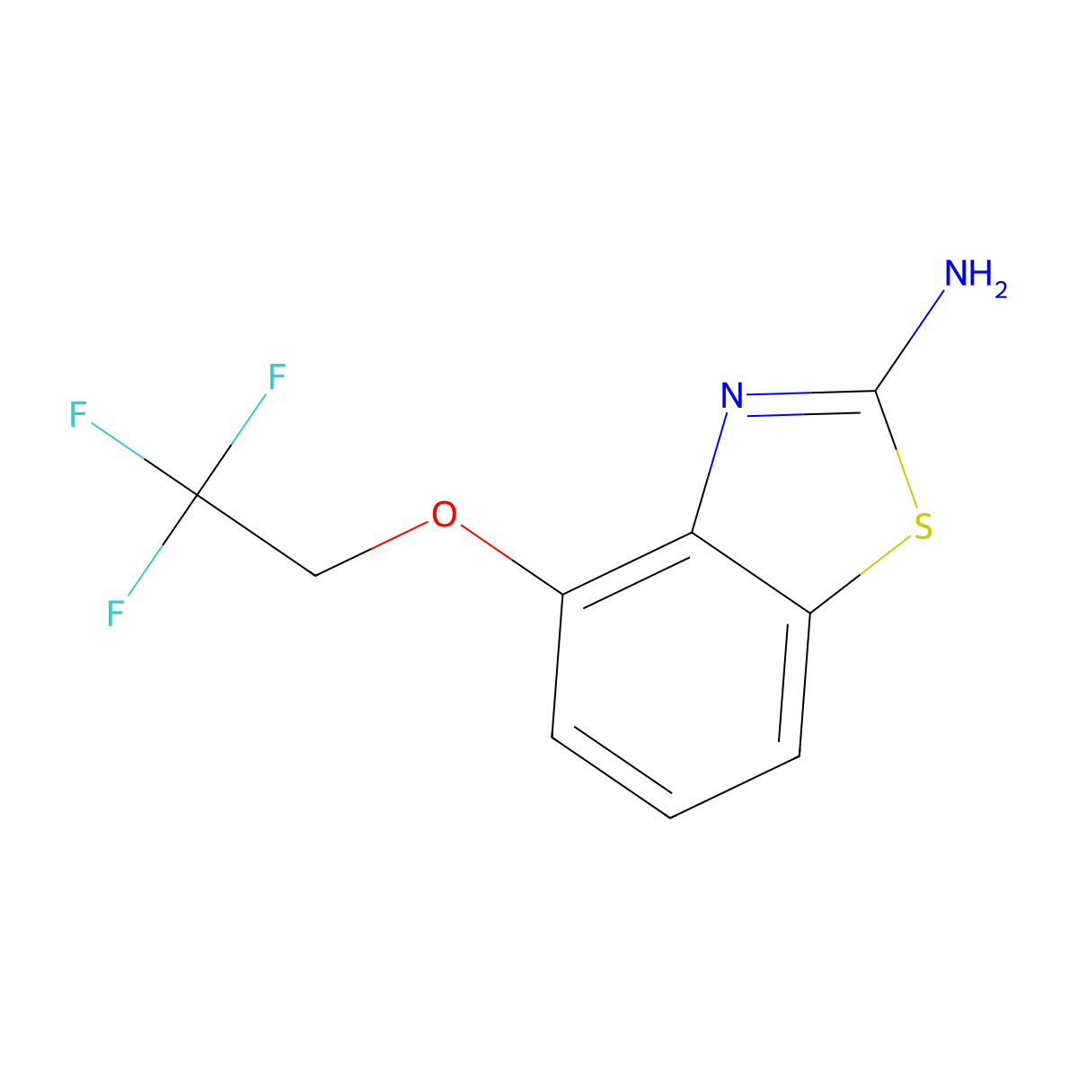 4-(2,2,2-Trifluoroethoxy)-1,3-benzothiazol-2-amine molecular structure, CAS 1039884-88-2