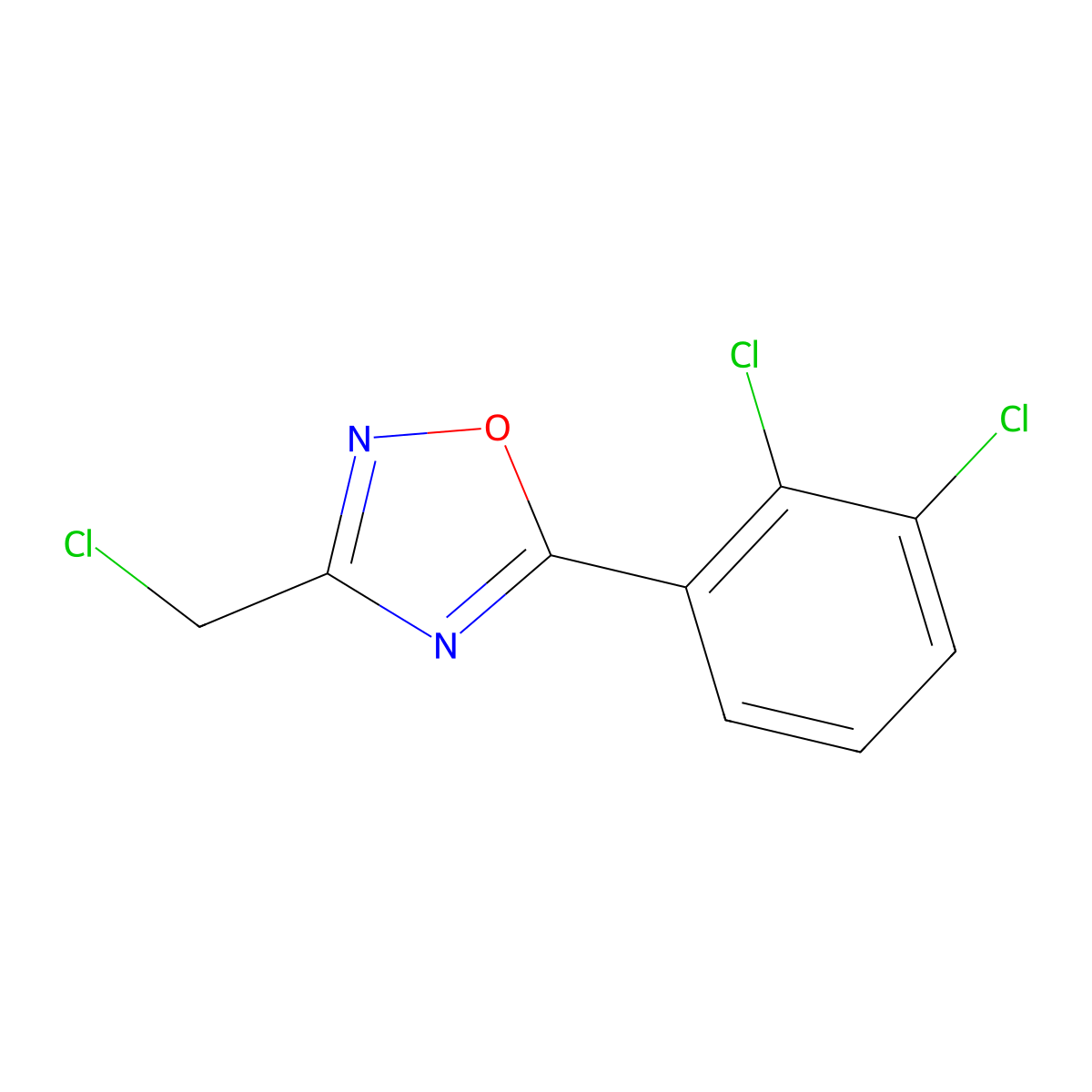 3-(Chloromethyl)-5-(2,3-dichlorophenyl)-1,2,4-oxadiazole molecular structure, CAS 1039885-60-3