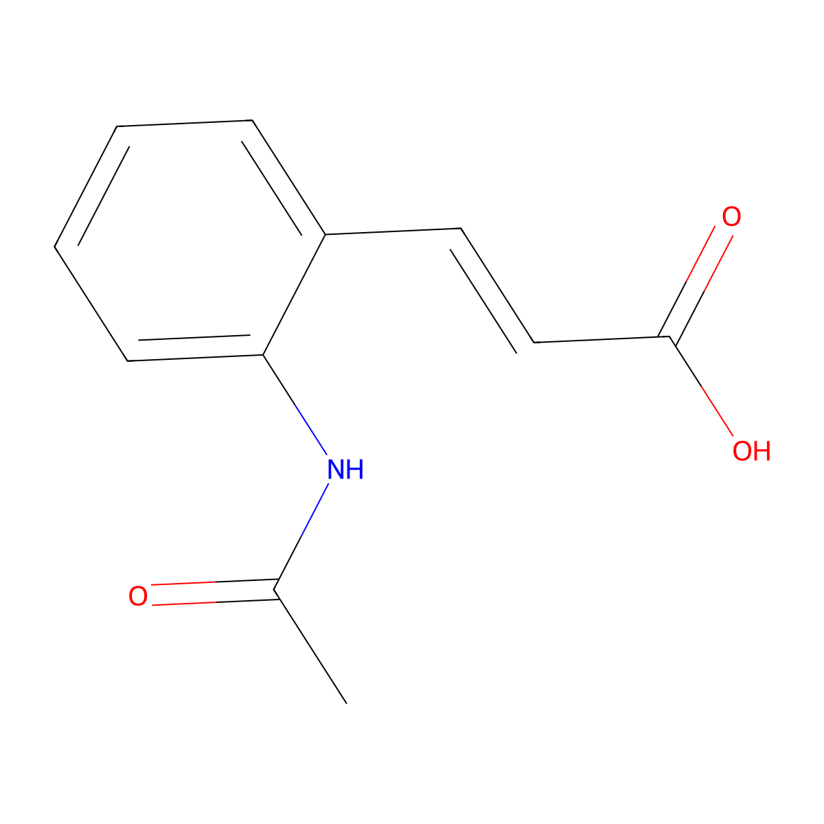 3-(2-Acetamidophenyl)acrylic acid molecular structure, CAS 103989-08-8
