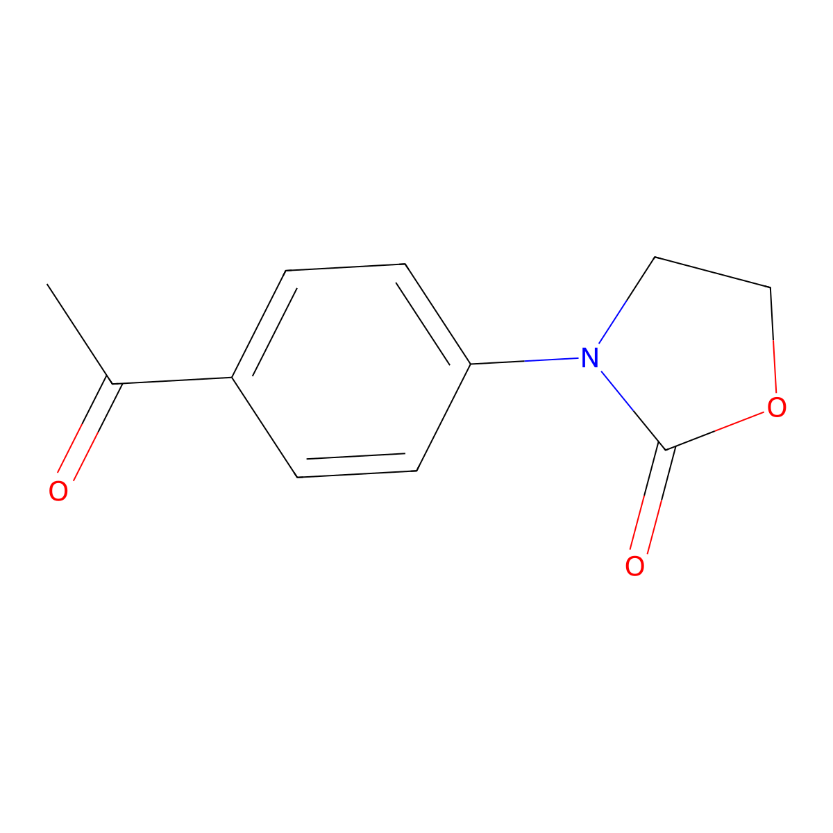 3-(4-Acetylphenyl)-1,3-oxazolidin-2-one molecular structure, CAS 103989-12-4