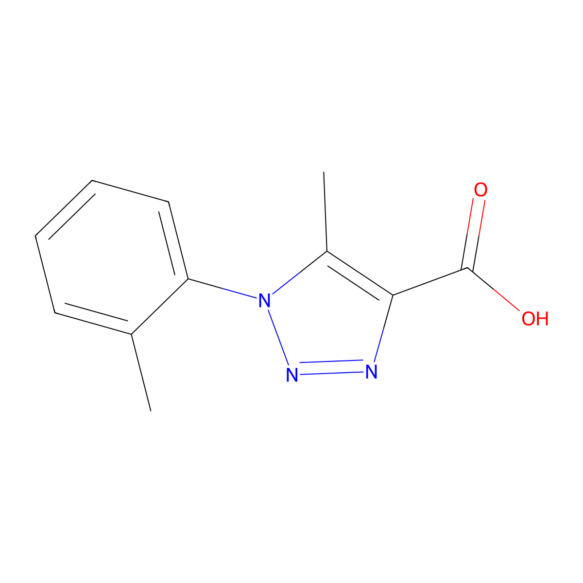 5-Methyl-1-o-tolyl-1H-[1,2,3]triazole-4-carboxylic acid molecular structure, CAS 103989-34-0