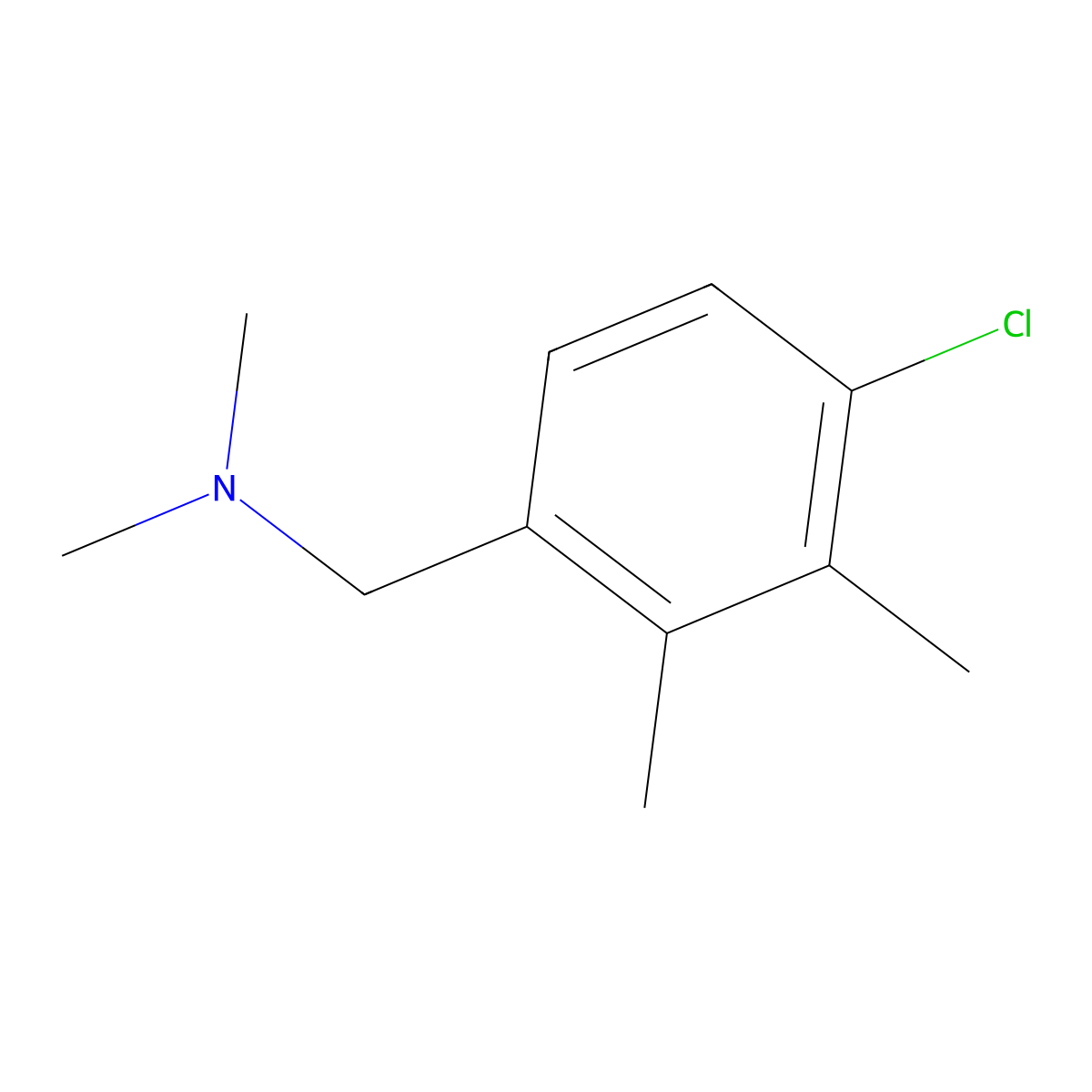 4-Chloro-N,N,2,3-tetramethylbenzenemethanamine molecular structure, CAS 103989-86-2