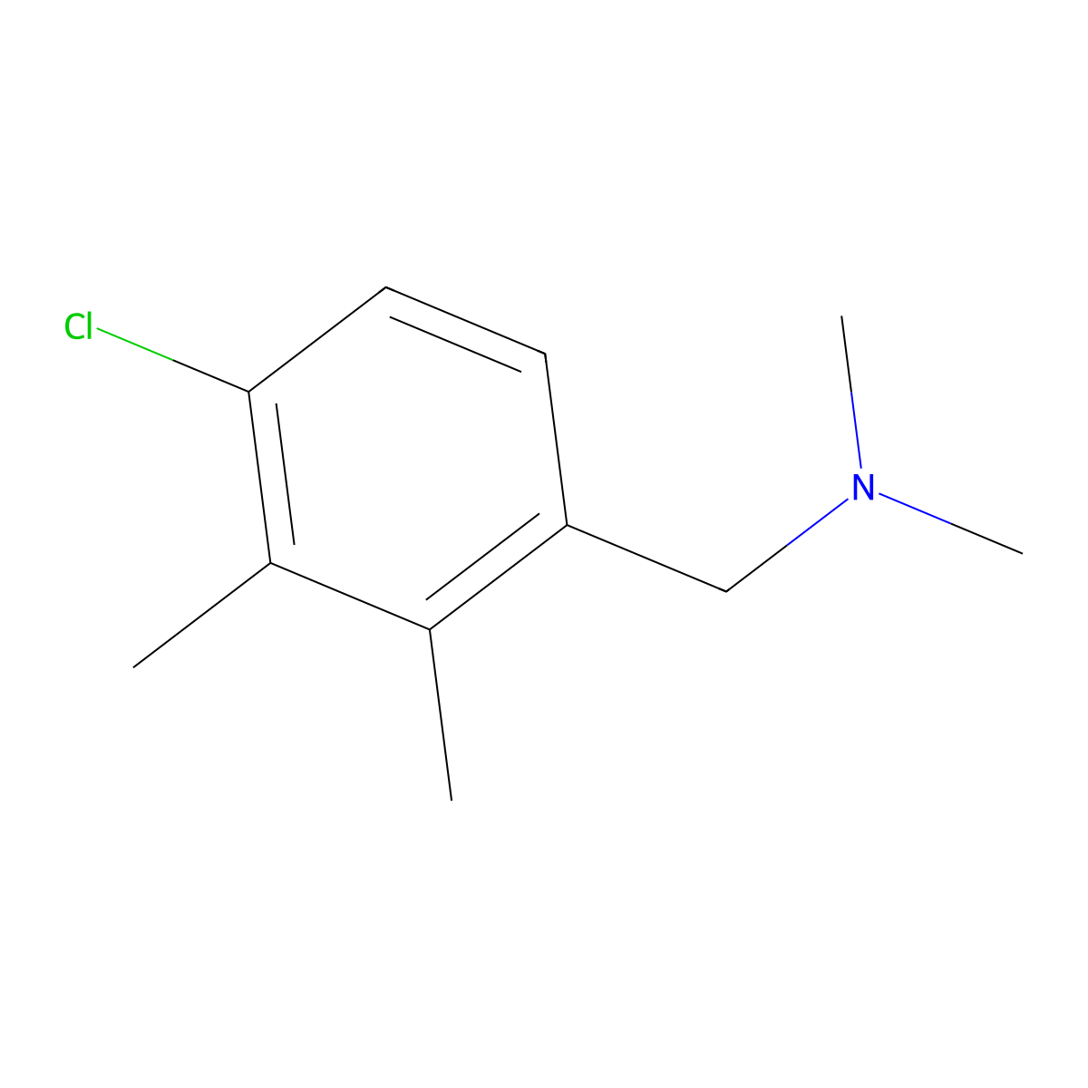 4-Chloro-N,N,2,3-tetramethylbenzenemethanamine molecular structure, CAS 103989-86-2