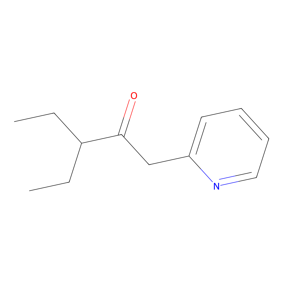 3-Ethyl-1-(pyridin-2-yl)pentan-2-one molecular structure, CAS 1039892-42-6