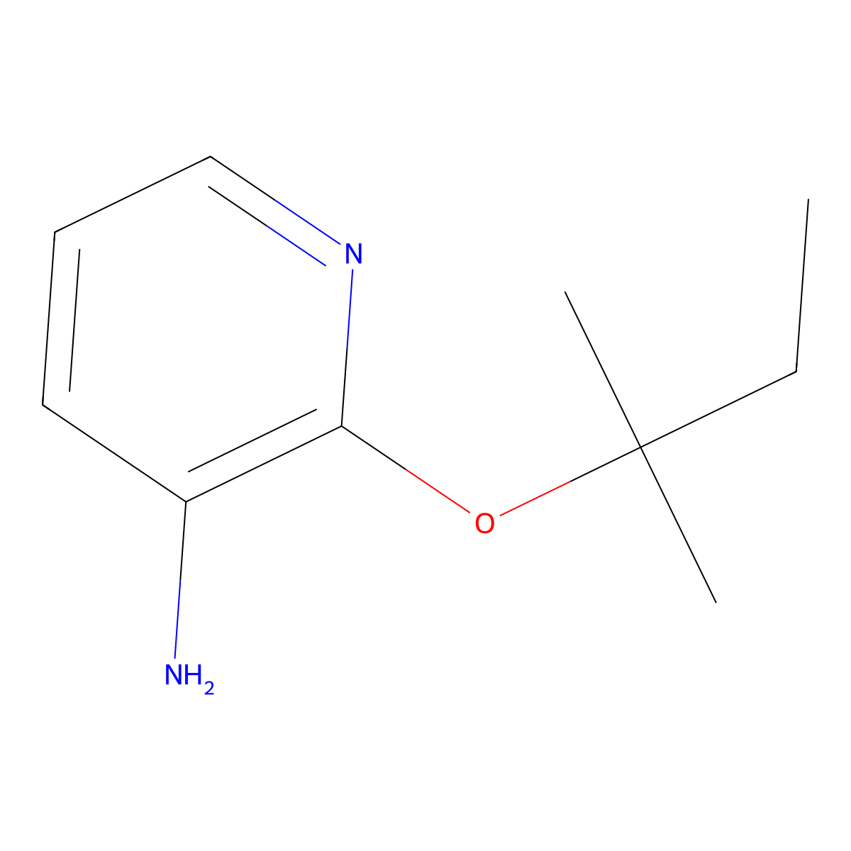 2-[(2-Methylbutan-2-yl)oxy]pyridin-3-amine molecular structure, CAS 1039894-04-6