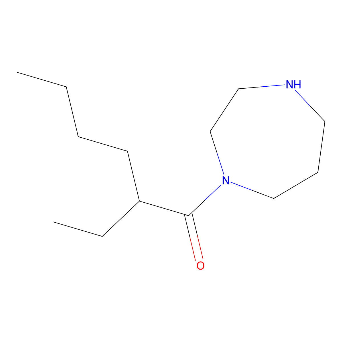 1-(1,4-Diazepan-1-yl)-2-ethylhexan-1-one molecular structure, CAS 1039896-85-9