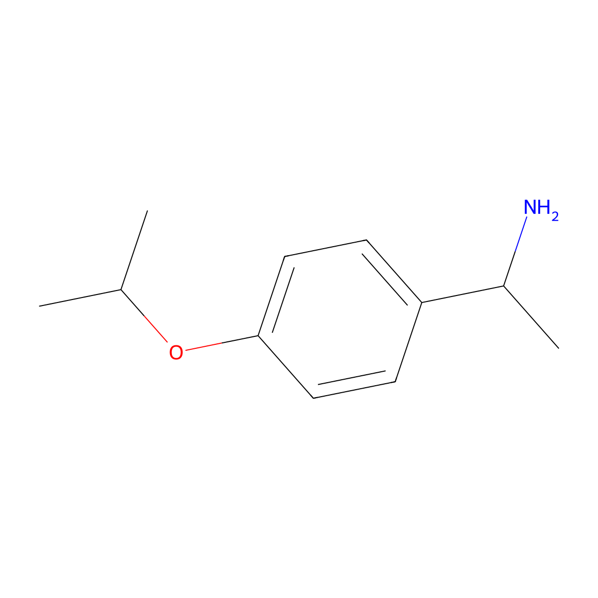 1-[4-(Propan-2-yloxy)phenyl]ethan-1-amine molecular structure, CAS 103990-05-2