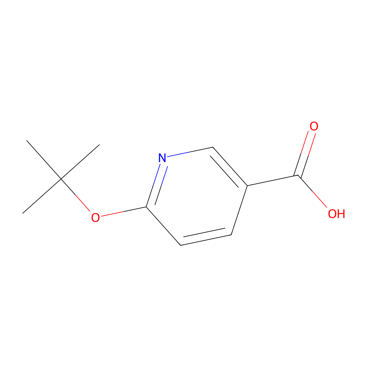 6-(Tert-butoxy)pyridine-3-carboxylic acid molecular structure, CAS 1039902-71-0
