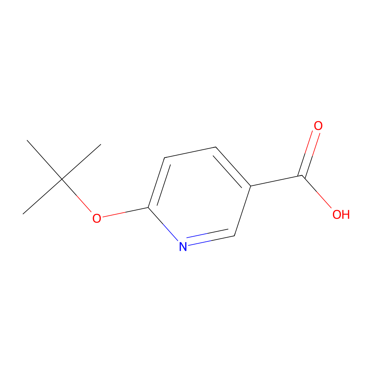 6-(Tert-butoxy)pyridine-3-carboxylic acid molecular structure, CAS 1039902-71-0
