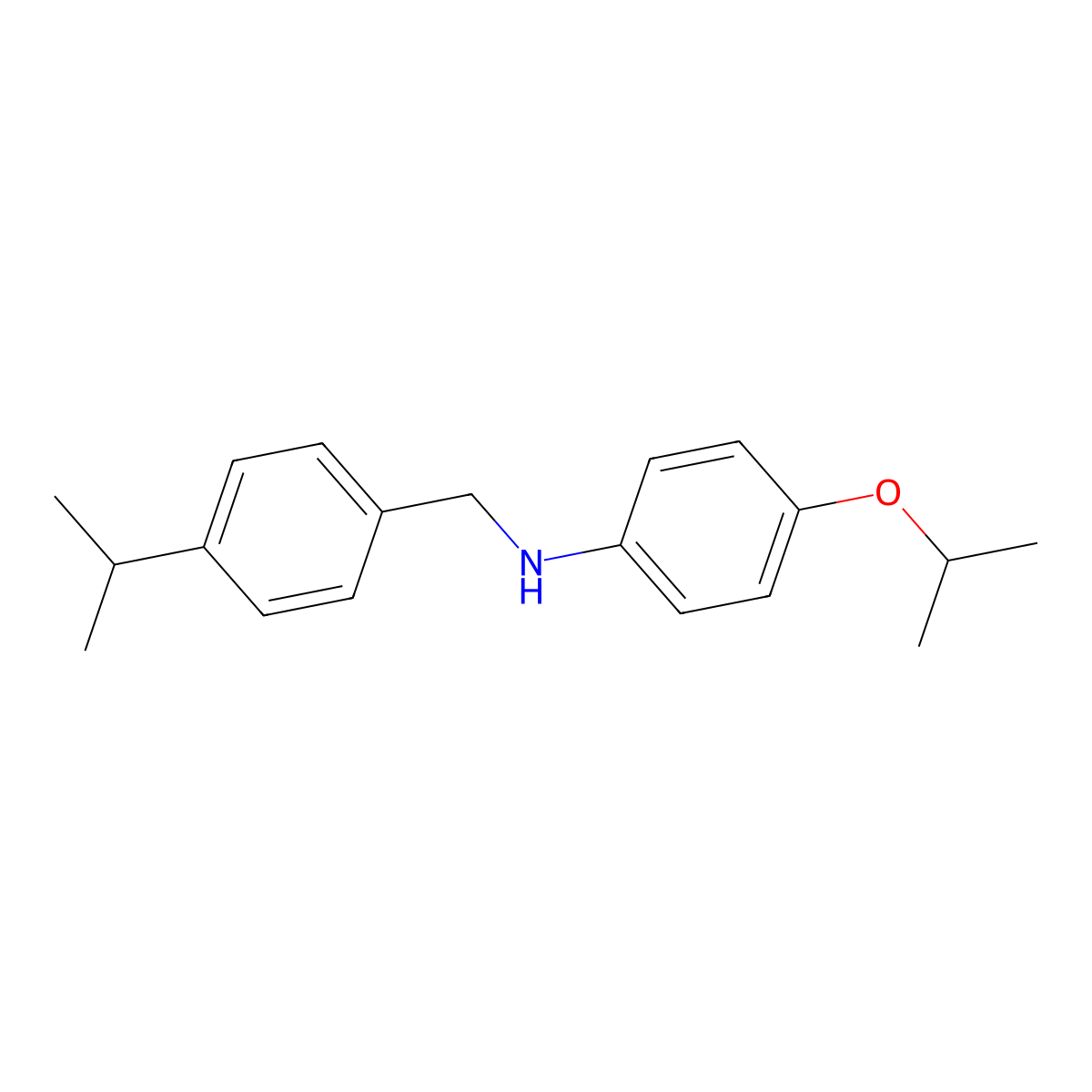 4-Isopropoxy-N-(4-isopropylbenzyl)aniline molecular structure, CAS 1039911-43-7