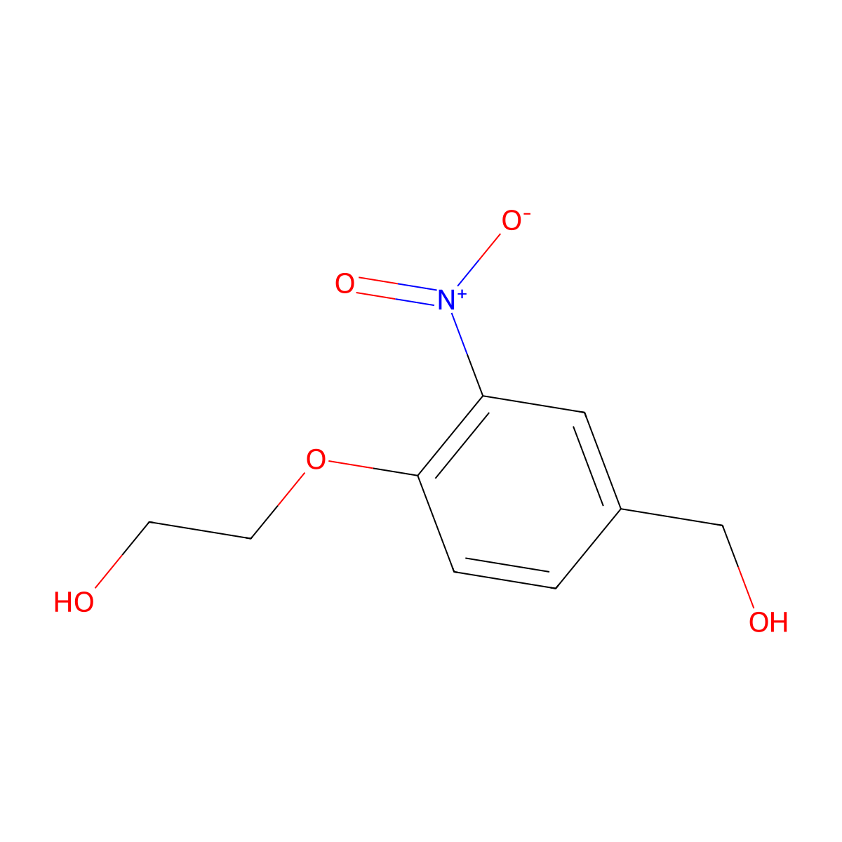 2-[4-(Hydroxymethyl)-2-nitrophenoxy]ethanol molecular structure, CAS 1039912-84-9