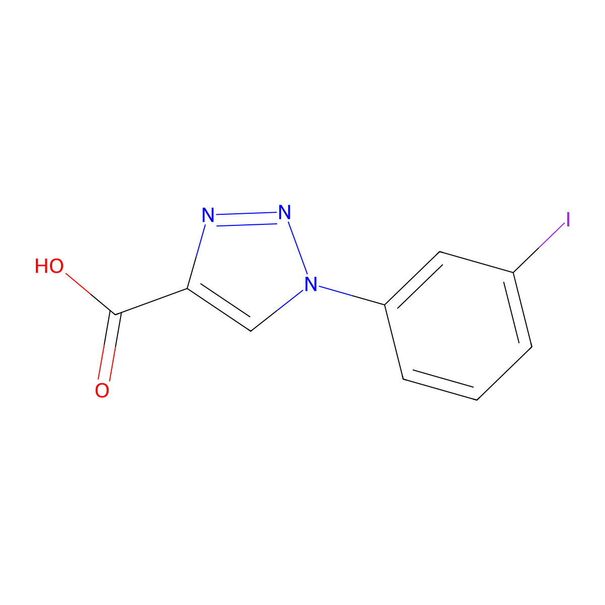 1-(3-Iodophenyl)-1h-1,2,3-triazole-4-carboxylic acid molecular structure, CAS 1039913-17-1