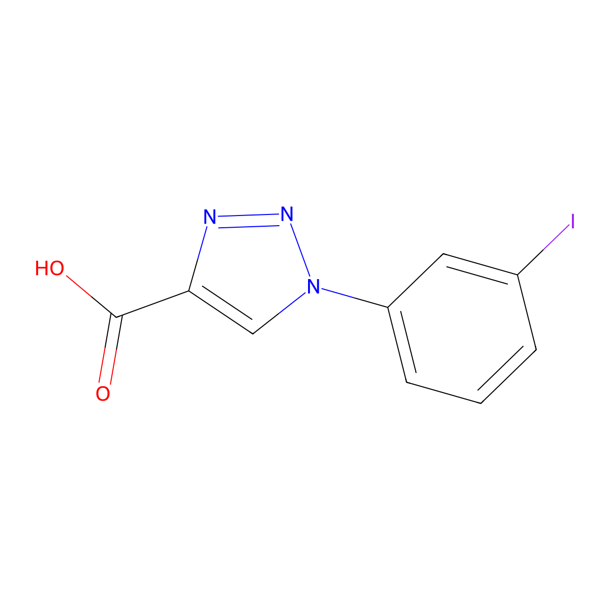 1-(3-Iodophenyl)-1h-1,2,3-triazole-4-carboxylic acid molecular structure, CAS 1039913-17-1