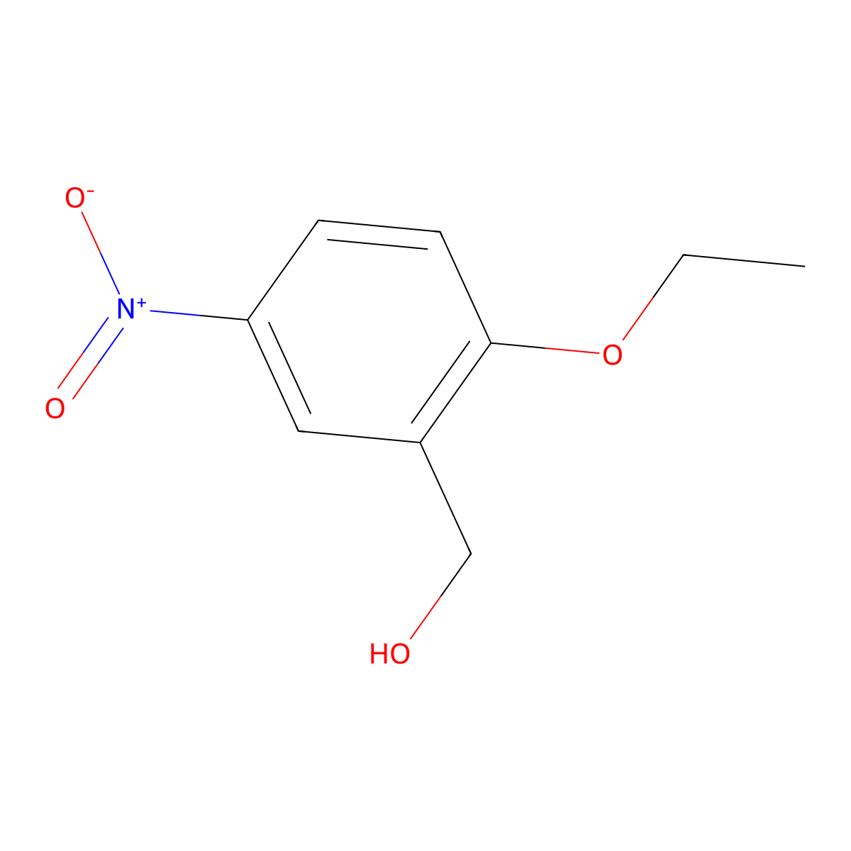 (2-Ethoxy-5-nitrophenyl)methanol molecular structure, CAS 1039913-30-8