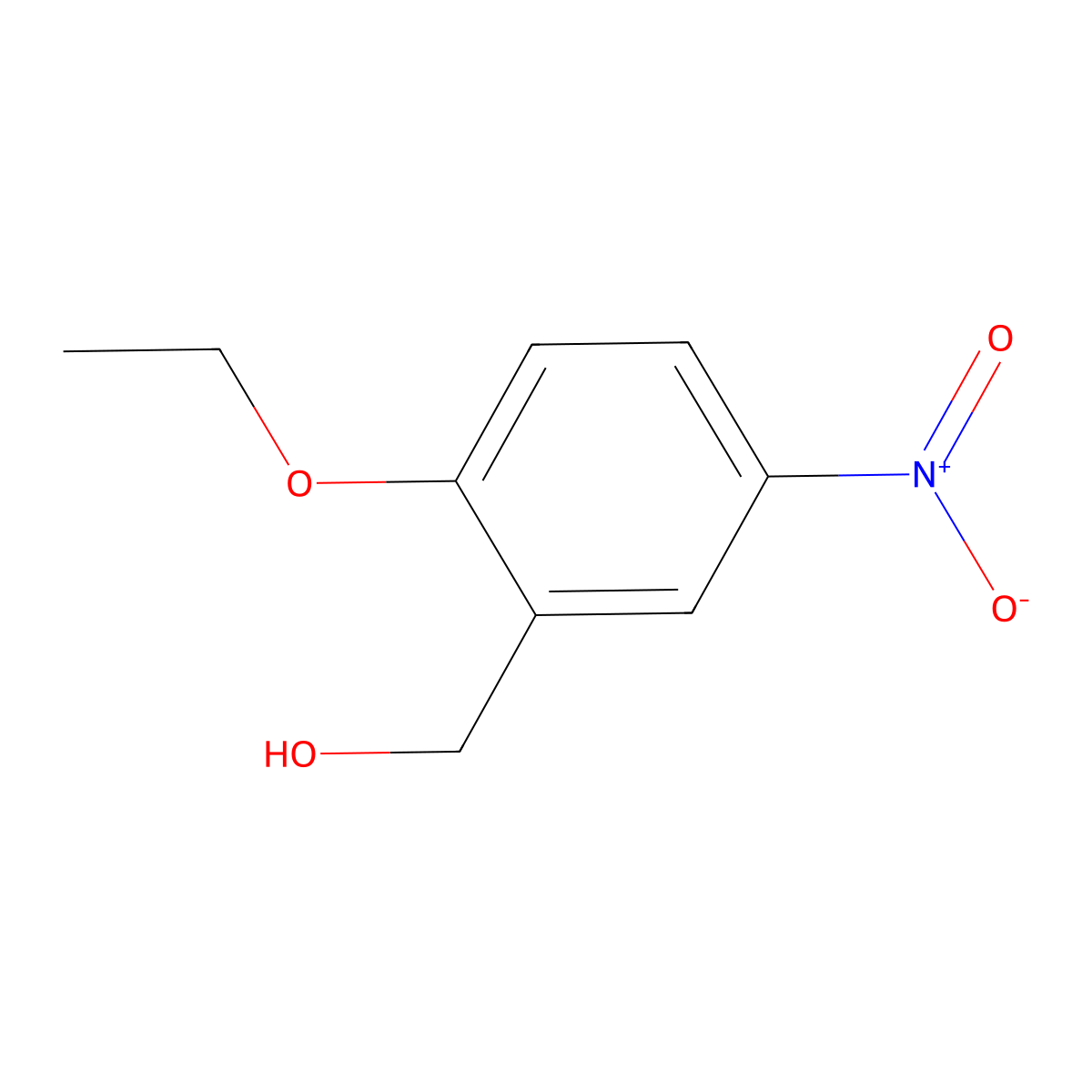 (2-Ethoxy-5-nitrophenyl)methanol molecular structure, CAS 1039913-30-8