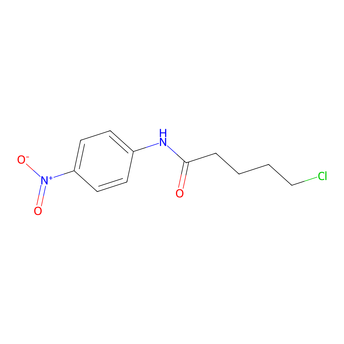 5-chloro-N-(4-nitrophenyl)pentanamide molecular structure, CAS 1039914-85-6