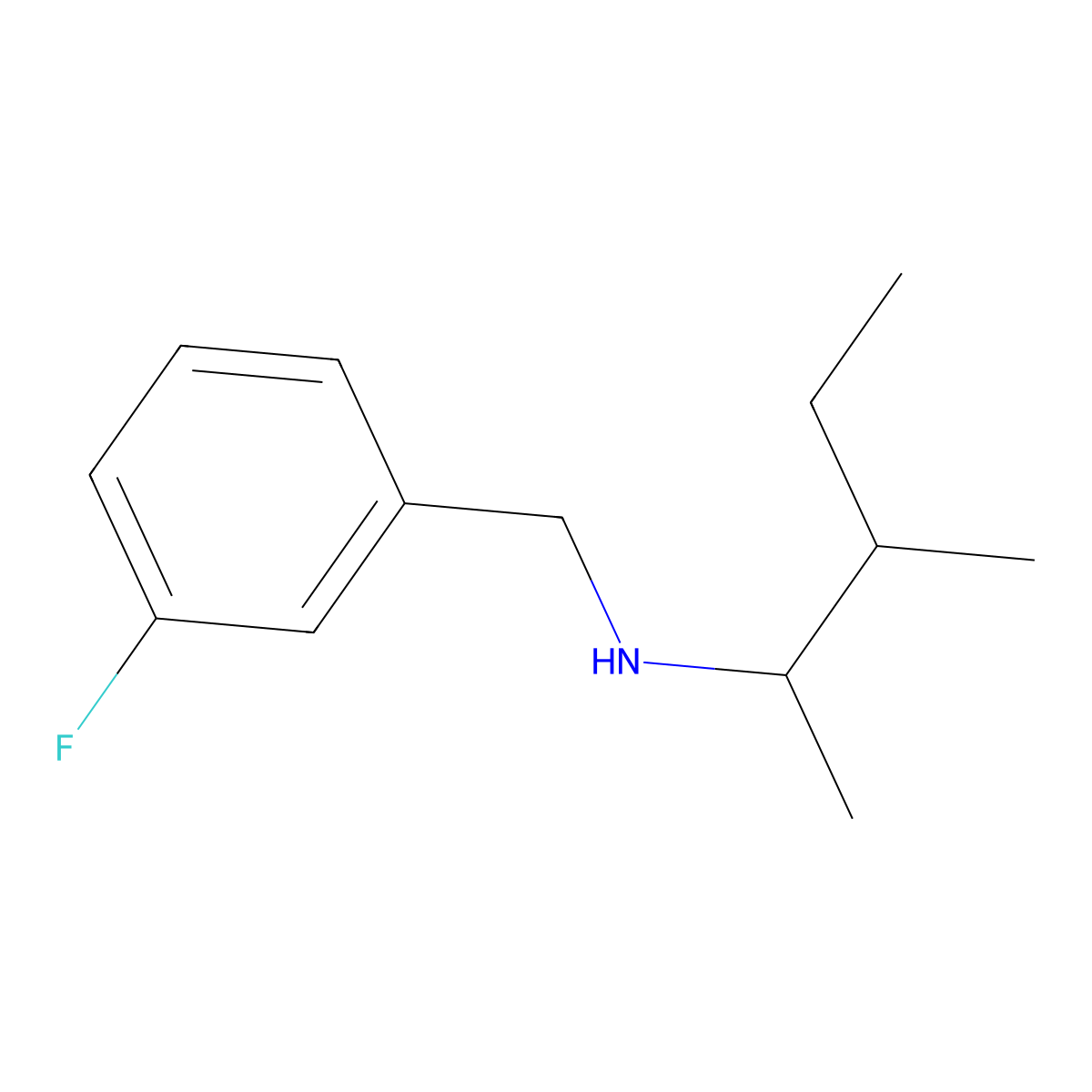 [(3-Fluorophenyl)methyl](3-methylpentan-2-yl)amine molecular structure, CAS 1039915-51-9
