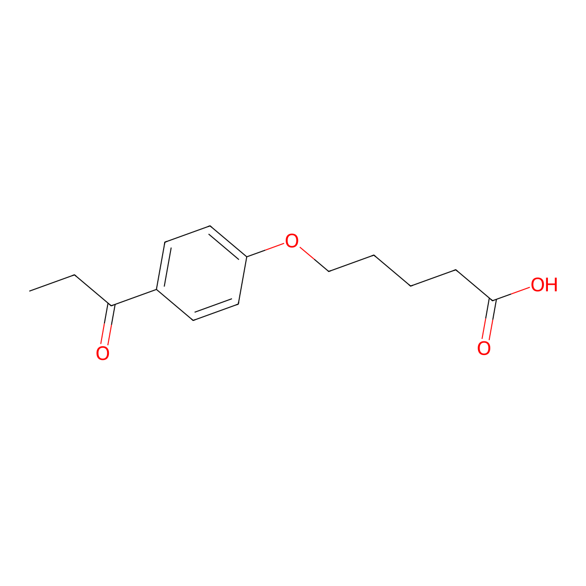 5-(4-Propanoylphenoxy)pentanoic acid molecular structure, CAS 1039915-79-1