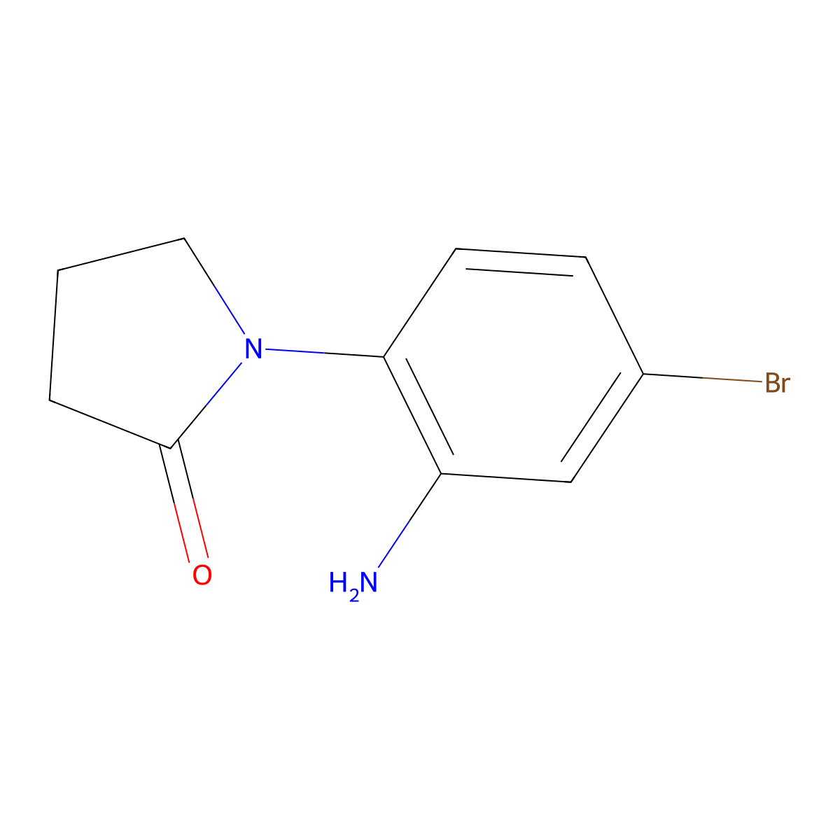 1-(2-Amino-4-bromophenyl)pyrrolidin-2-one molecular structure, CAS 1039916-25-0