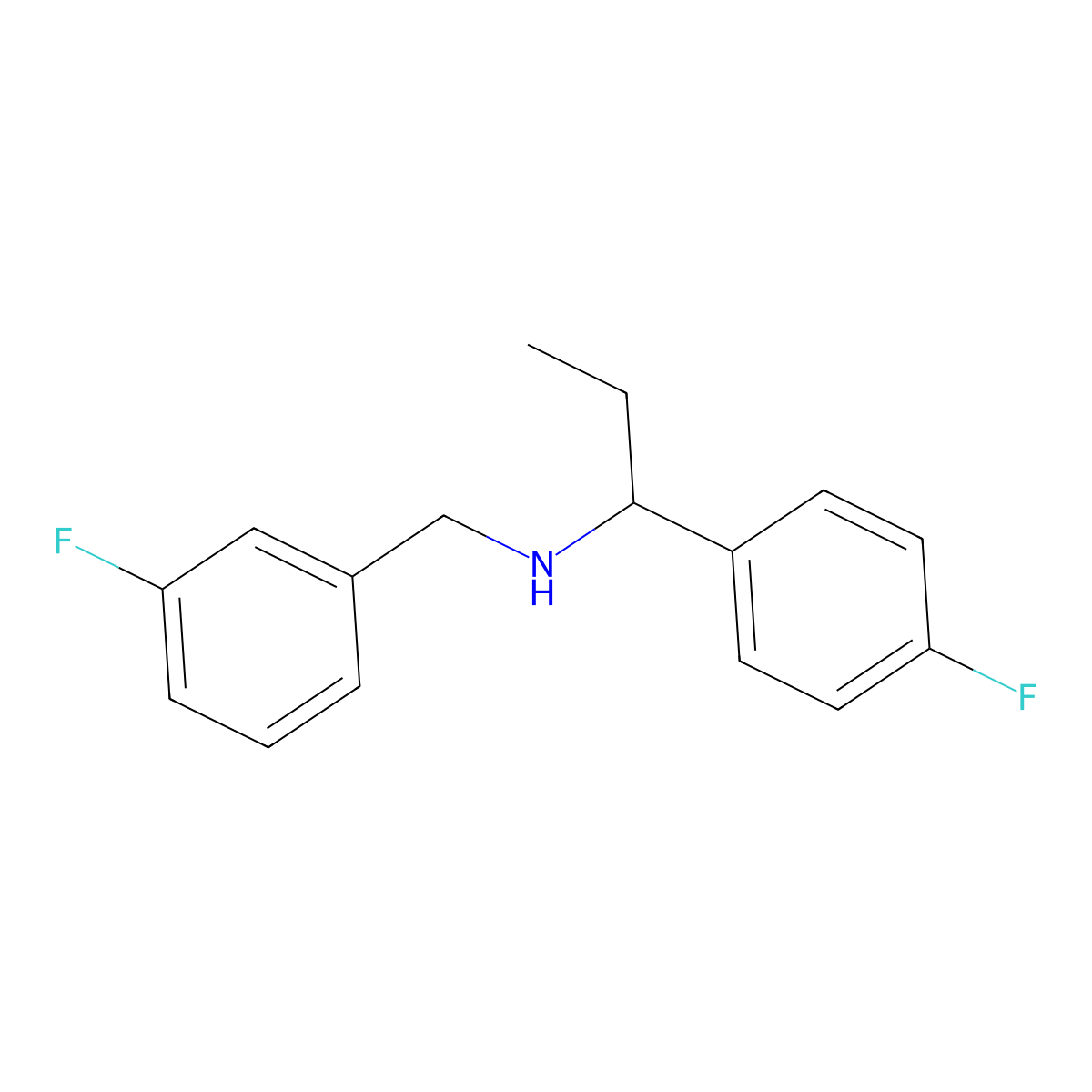 [(3-Fluorophenyl)methyl][1-(4-fluorophenyl)propyl]amine molecular structure, CAS 1039916-93-2